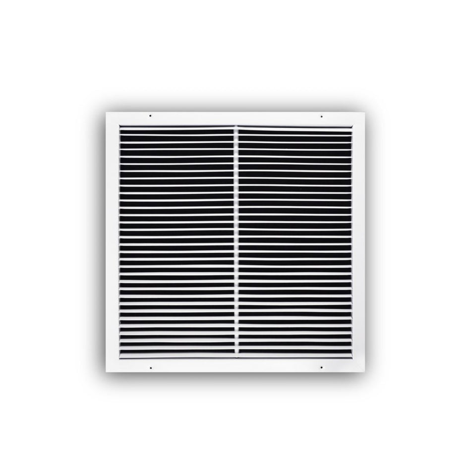 TRUaire 27022X22, 22x22 Return Air Grille, Fixed Bar, White Steel Wall & Ceiling Vent Cover, 270 Series