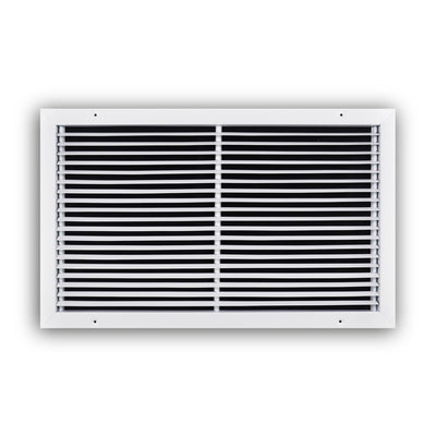 TRUaire 27024X14, 24x14 Return Air Grille, Fixed Bar, White Steel Wall & Ceiling Vent Cover, 270 Series