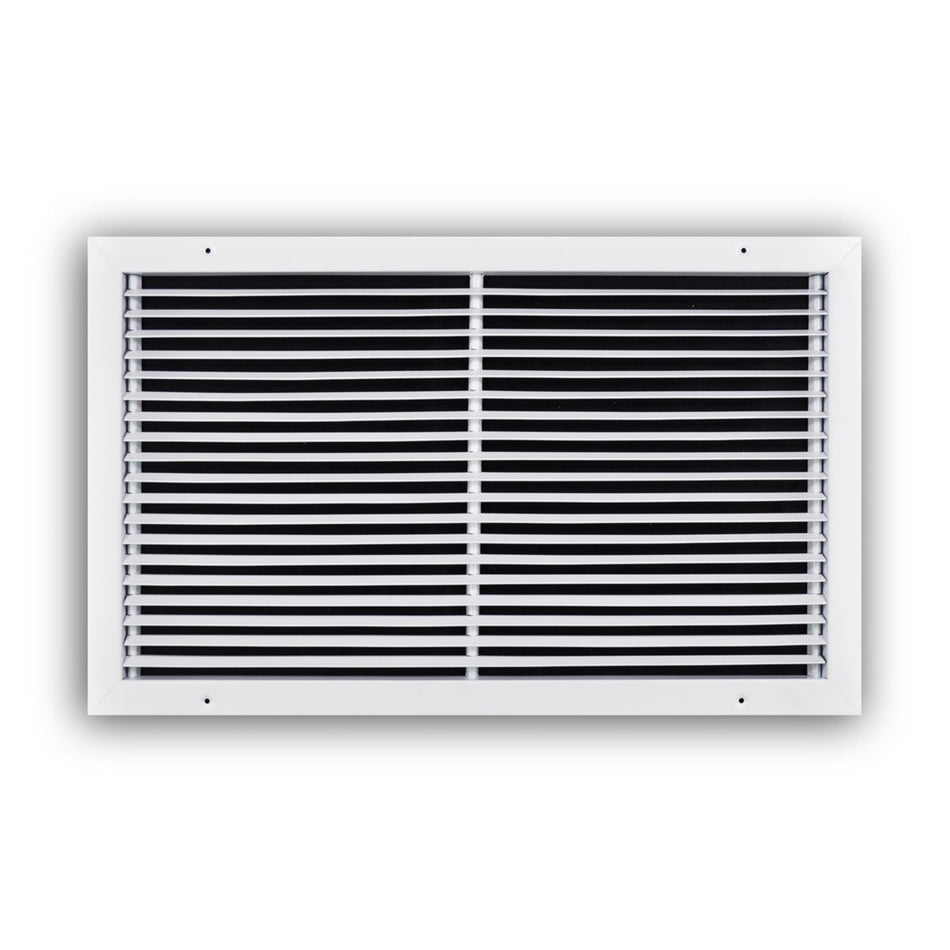 TRUaire 27024X14, 24x14 Return Air Grille, Fixed Bar, White Steel Wall & Ceiling Vent Cover, 270 Series