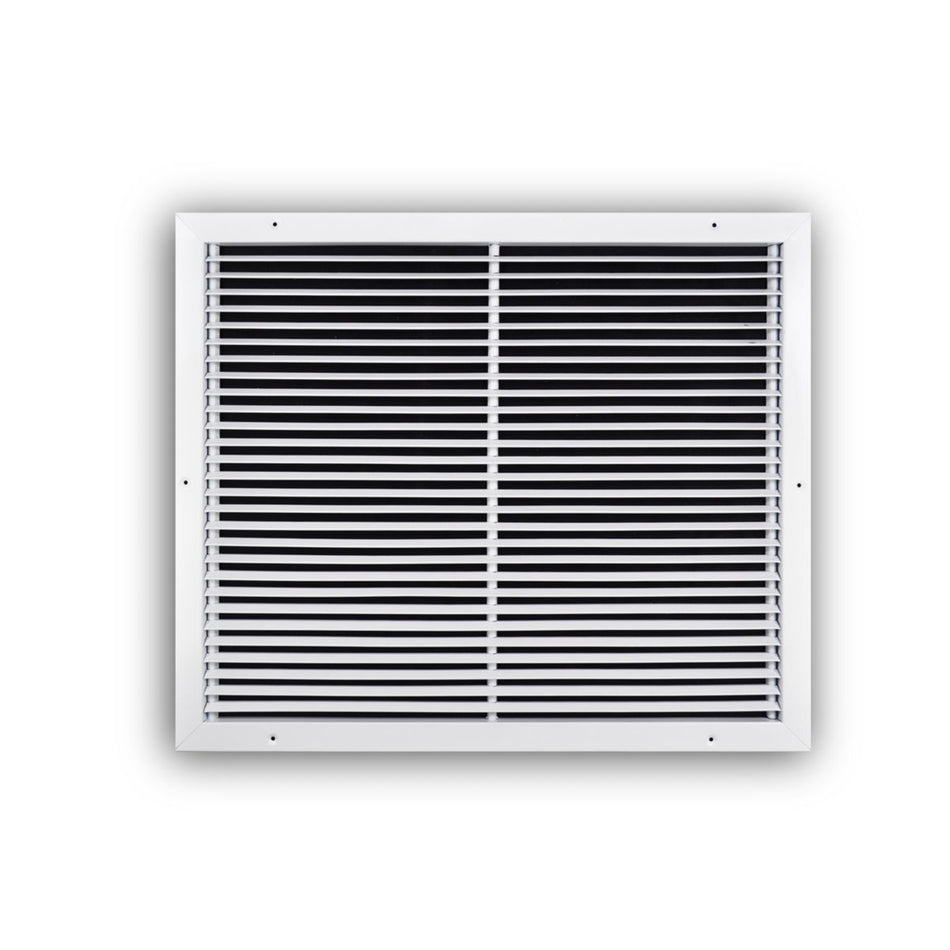 TRUaire 27024X20, 24x20 Return Air Grille, Fixed Bar, White Steel Wall & Ceiling Vent Cover, 270 Series