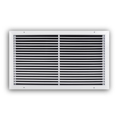 TRUaire 27025X14, 25x14 Return Air Grille, Fixed Bar, White Steel Wall & Ceiling Vent Cover, 270 Series