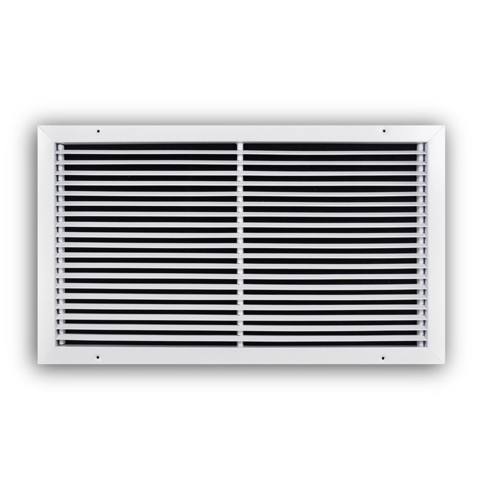 TRUaire 27025X14, 25x14 Return Air Grille, Fixed Bar, White Steel Wall & Ceiling Vent Cover, 270 Series