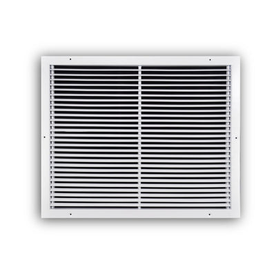 TRUaire 27025X20, 25x20 Return Air Grille, Fixed Bar, White Steel Wall & Ceiling Vent Cover, 270 Series