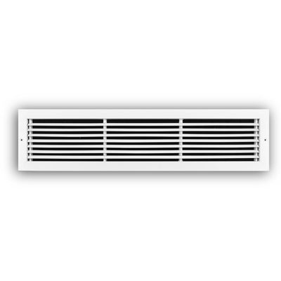 TRUaire 27030X06, 36x6 Return Air Grille, Fixed Bar, White Steel Wall & Ceiling Vent Cover, 270 Series