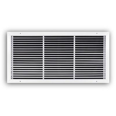 TRUaire 27030X14, 30x14 Return Air Grille, Fixed Bar, White Steel Wall & Ceiling Vent Cover, 270 Series