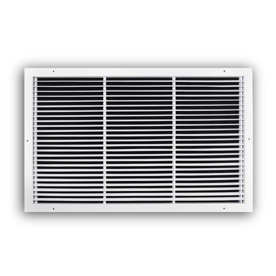 TRUaire 27030X20, 30x20 Return Air Grille, Fixed Bar, White Steel Wall & Ceiling Vent Cover, 270 Series