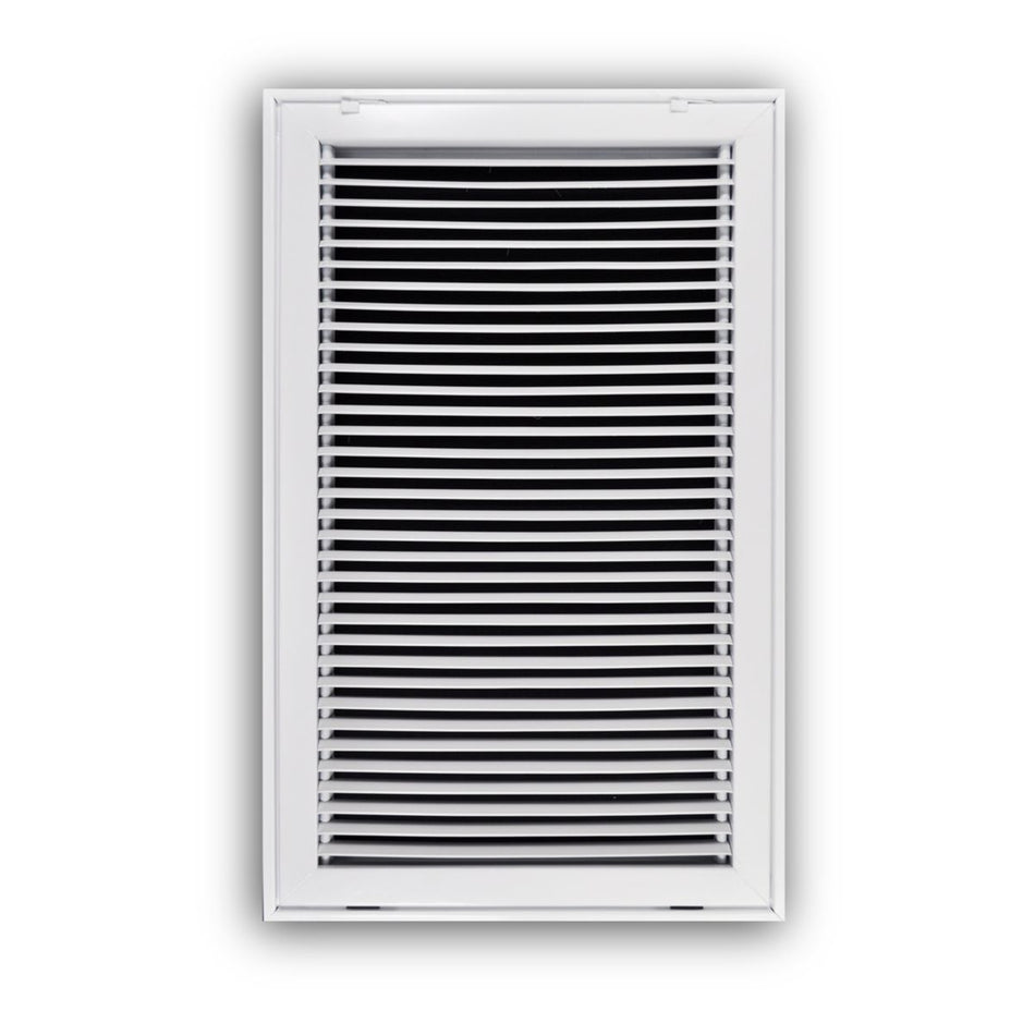TRUaire 29014X24, 14x24 Return Air Filter Grille, Fixed Bar, White Steel Filter Back Vent Cover, Fits 14x24x1 Filter, 290 Series