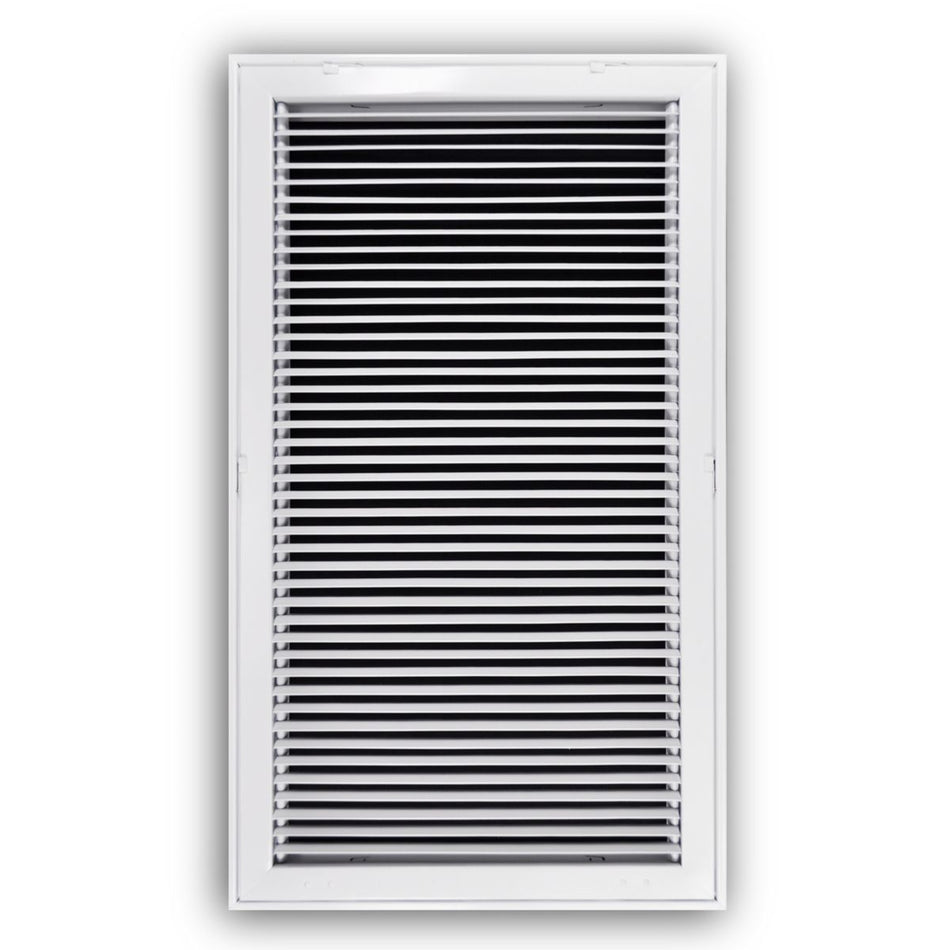 TRUaire 29014X30, 14x30 Return Air Filter Grille, Fixed Bar, White Steel Filter Back Vent Cover, Fits 14x30x1 Filter, 290 Series