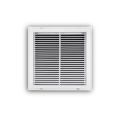 TRUaire 29016X16, 16x16 Return Air Filter Grille, Fixed Bar, White Steel Filter Back Vent Cover, Fits 16x16x1 Filter, 290 Series