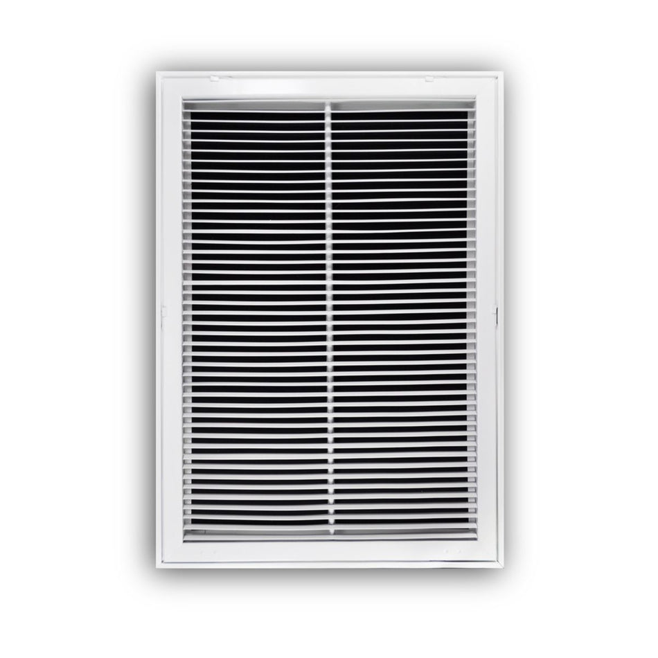 TRUaire 29020X30, 20x30 Return Air Filter Grille, Fixed Bar, White Steel Filter Back Vent Cover, Fits 20x30x1 Filter, 290 Series