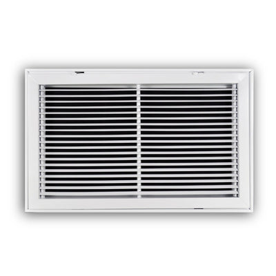 TRUaire 29024X14, 24x14 Return Air Filter Grille, Fixed Bar, White Steel Filter Back Vent Cover, Fits 24x14x1 Filter, 290 Series