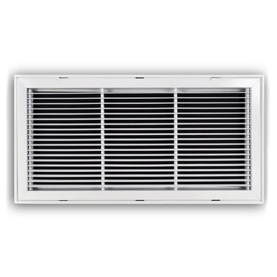 TRUaire 29030X12, 30x12 Return Air Filter Grille, Fixed Bar, White Steel Filter Back Vent Cover, Fits 30x12x1 Filter, 290 Series