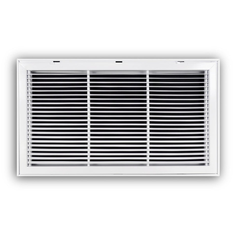 TRUaire 29030X18, 30x18 Return Air Filter Grille, Fixed Bar, White Steel Filter Back Vent Cover, Fits 30x18x1 Filter, 290 Series