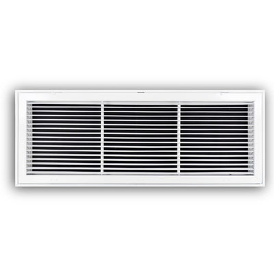 TRUaire 29036X12, 36x12 Return Air Filter Grille, Fixed Bar, White Steel Filter Back Vent Cover, Fits 36x12x1 Filter, 290 Series