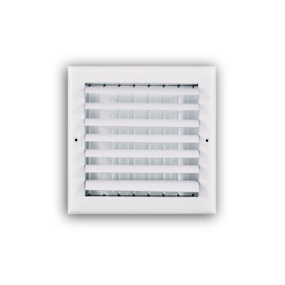 TRUaire 301M08X08, 8x8 1-Way Air Register, White Steel Sidewall & Ceiling Air Vent, 301M Series