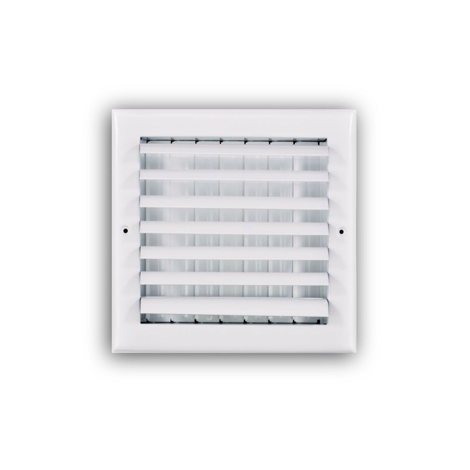 TRUaire 301M08X08, 8x8 1-Way Air Register, White Steel Sidewall & Ceiling Air Vent, 301M Series