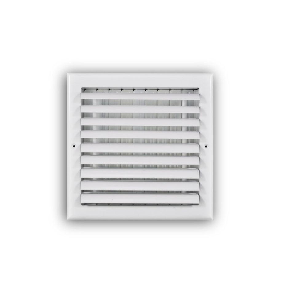 TRUaire 301M10X10, 10x10 1-Way Air Register, White Steel Sidewall & Ceiling Air Vent, 301M Series