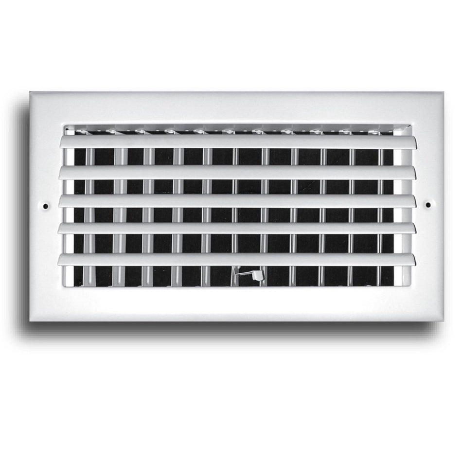 TRUaire 301M12X12, 12x12 1-Way Air Register, White Steel Sidewall & Ceiling Air Vent, 301M Series