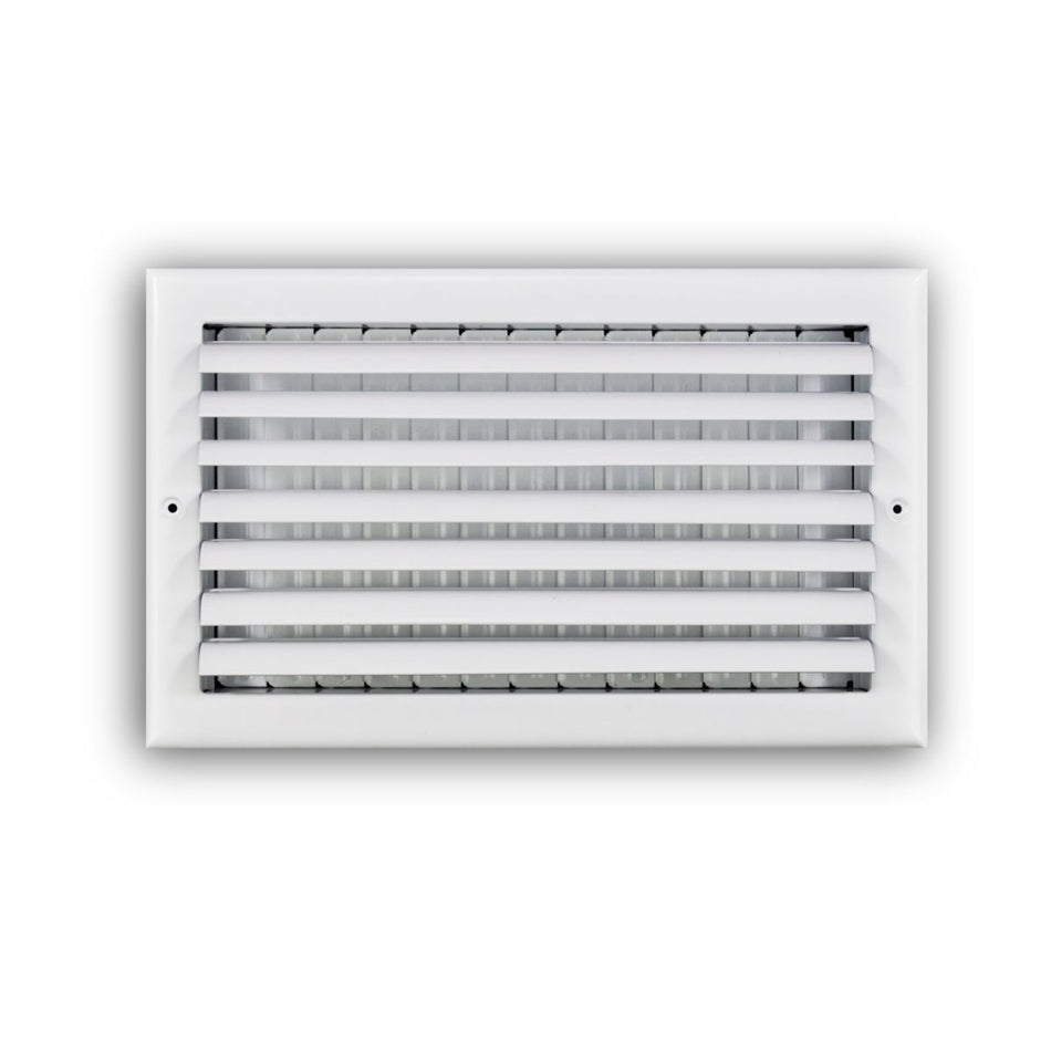 TRUaire 301M14X08, 14x8 1-Way Air Register, White Steel Sidewall & Ceiling Air Vent, 301M Series