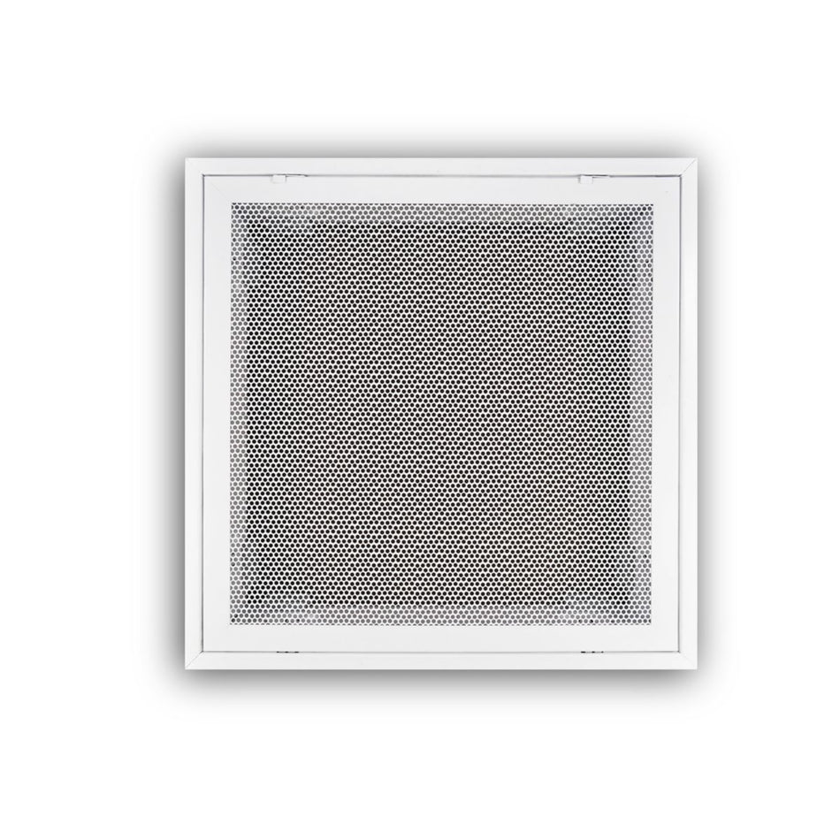 TRUaire 4030FG2DB, 24x24 Perforated T-Bar Lay-In Return Air Filter Grille, White Steel Filter Back Vent Cover, Fits 20x20x1 Filter, 4030FG Series