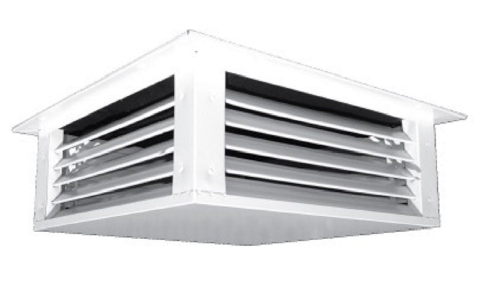 TRUaire 60022X22, 22x22 4-Way Ceiling Diffuser, White Steel Ceiling Air Vent, 600 Series