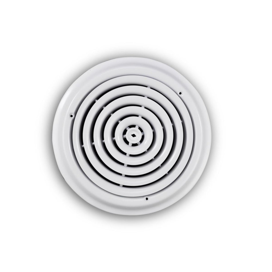 TRUaire 800X12, 12 Ceiling Diffuser, White Steel Ceiling Air Vent, 800 Series