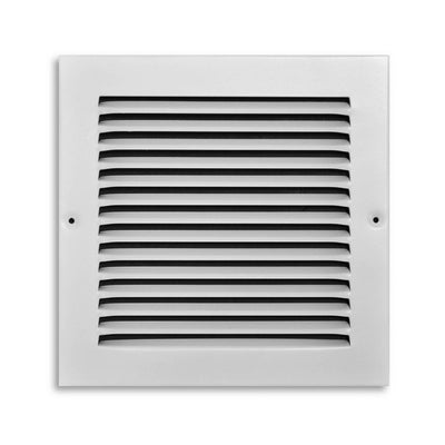 TRUaire A17008X08, 8x8 Return Air Grille, White Aluminum Wall & Ceiling Vent Cover, A170 Series
