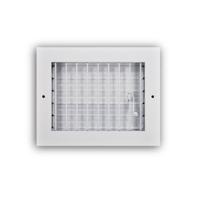 TRUaire A210VM08X08, 8x8 1-Way Air Register, White Aluminum Sidewall & Ceiling Air Vent, A210VM Series
