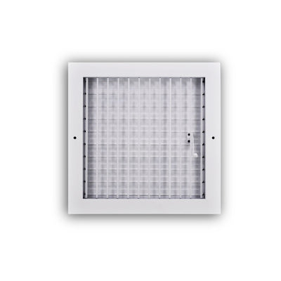TRUaire A210VM10X10, 10x10 1-Way Air Register, White Aluminum Sidewall & Ceiling Air Vent, A210VM Series