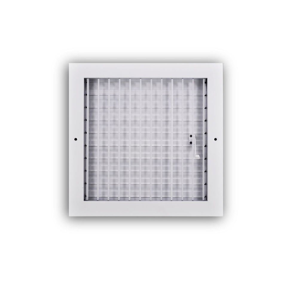 TRUaire A210VM10X10, 10x10 1-Way Air Register, White Aluminum Sidewall & Ceiling Air Vent, A210VM Series