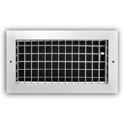 TRUaire A210VM12X06, 12x6 1-Way Air Register, White Aluminum Sidewall & Ceiling Air Vent, A210VM Series
