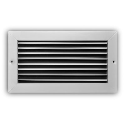 TRUaire A27012X06, 12x6 Return Air Grille, Fixed Bar, White Aluminum Wall & Ceiling Vent Cover, A270 Series
