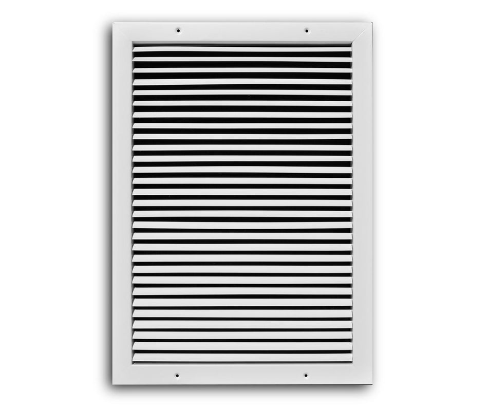 TRUaire A27012X20, 12x20 Return Air Grille, Fixed Bar, White Aluminum Wall & Ceiling Vent Cover, A270 Series