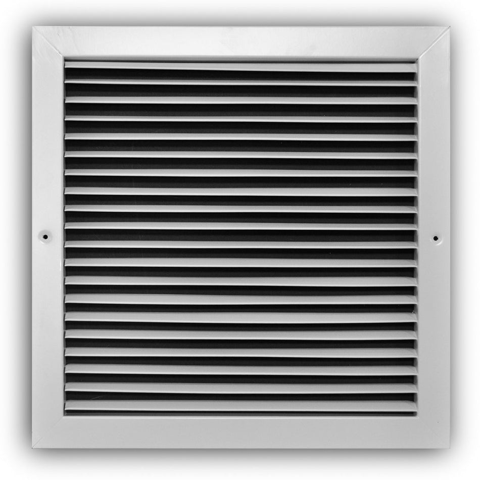 TRUaire A27014X14, 14x14 Return Air Grille, Fixed Bar, White Aluminum Wall & Ceiling Vent Cover, A270 Series