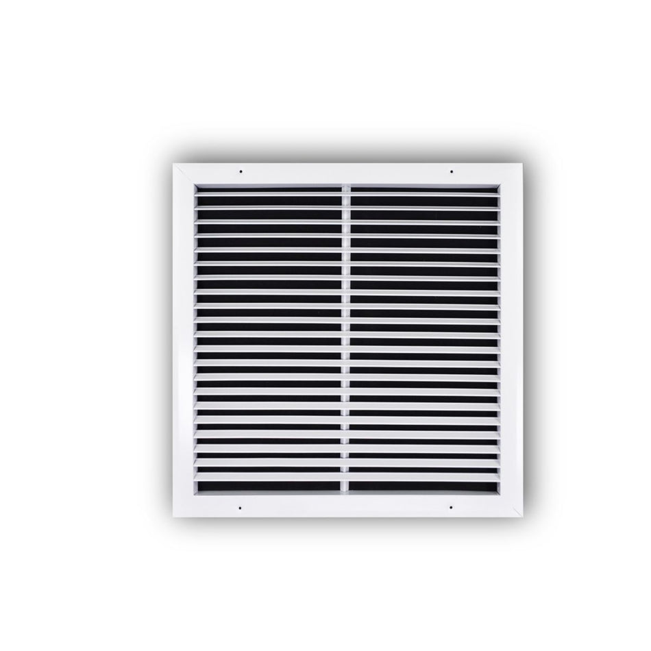 TRUaire A27018X18, 18x18 Return Air Grille, Fixed Bar, White Aluminum Wall & Ceiling Vent Cover, A270 Series