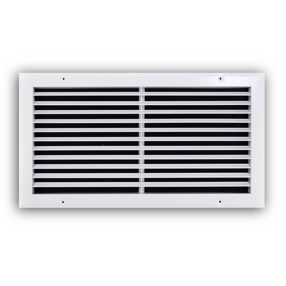 TRUaire A27020X10, 20x10 Return Air Grille, Fixed Bar, White Aluminum Wall & Ceiling Vent Cover, A270 Series