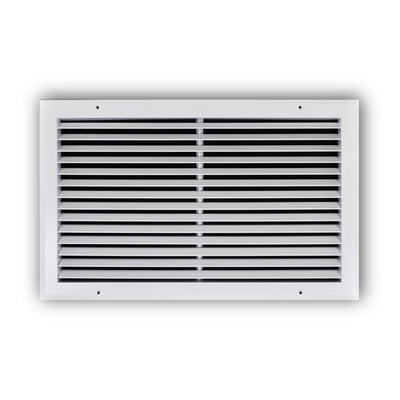 TRUaire A27020X12, 20x12 Return Air Grille, Fixed Bar, White Aluminum Wall & Ceiling Vent Cover, A270 Series