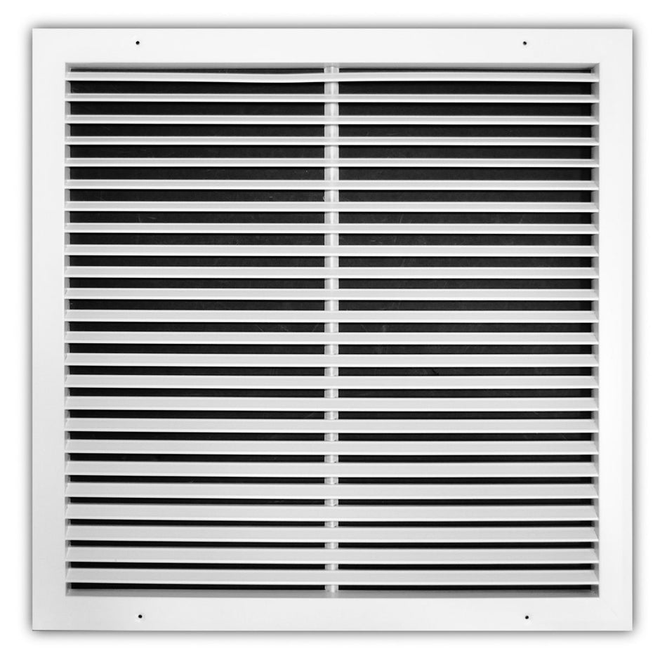 TRUaire A27020X20, 20x20 Return Air Grille, Fixed Bar, White Aluminum Wall & Ceiling Vent Cover, A270 Series