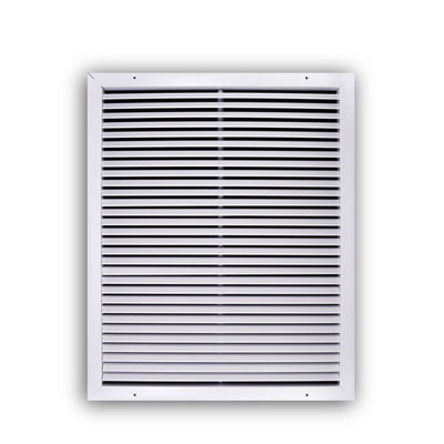 TRUaire A27020X25, 20x25 Return Air Grille, Fixed Bar, White Aluminum Wall & Ceiling Vent Cover, A270 Series