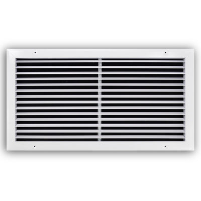 TRUaire A27024X12, 24x12 Return Air Grille, Fixed Bar, White Aluminum Wall & Ceiling Vent Cover, A270 Series
