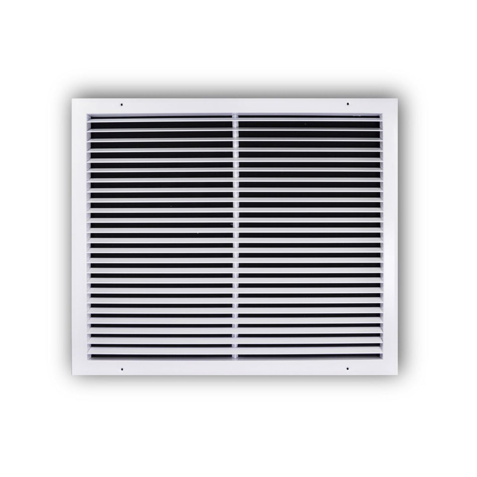 TRUaire A27024X20, 24x20 Return Air Grille, Fixed Bar, White Aluminum Wall & Ceiling Vent Cover, A270 Series