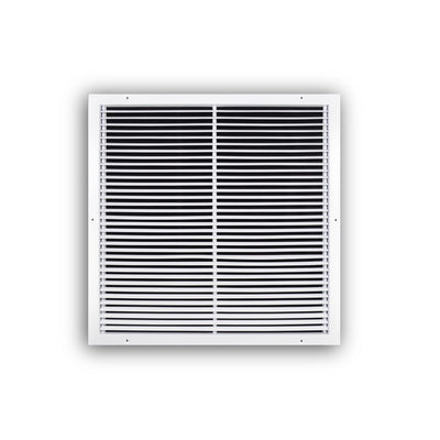 TRUaire A27024X24, 24x24 Return Air Grille, Fixed Bar, White Aluminum Wall & Ceiling Vent Cover, A270 Series