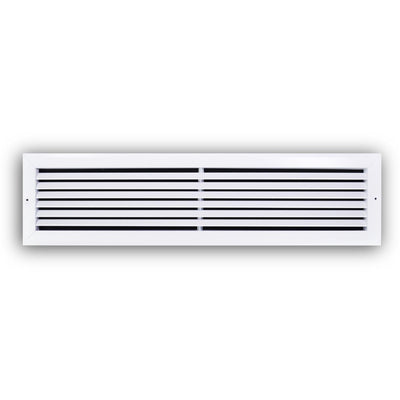 TRUaire A27030X06, 30x6 Return Air Grille, Fixed Bar, White Aluminum Wall & Ceiling Vent Cover, A270 Series