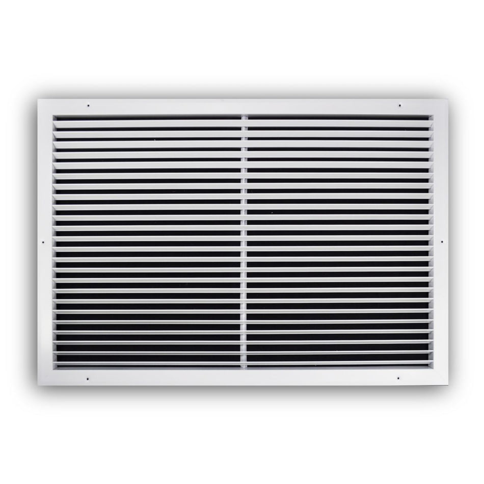 TRUaire A27030X20, 30x20 Return Air Grille, Fixed Bar, White Aluminum Wall & Ceiling Vent Cover, A270 Series