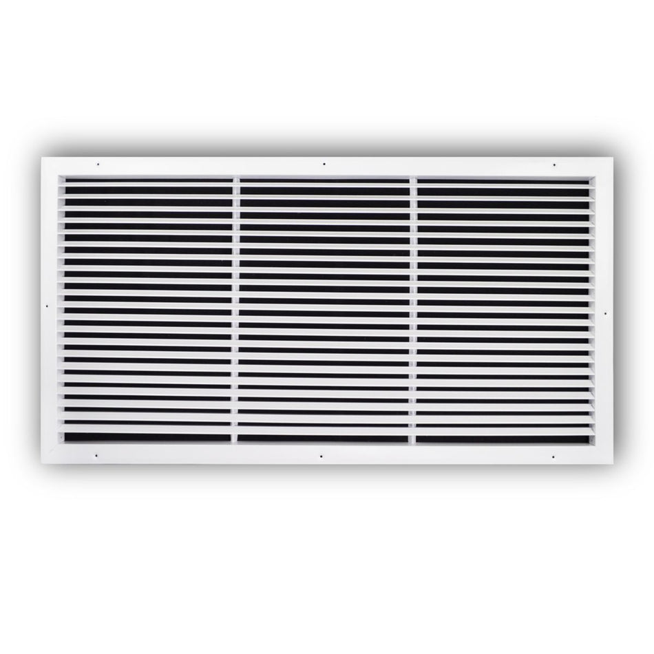 TRUaire A27036X18, 36x18 Return Air Grille, Fixed Bar, White Aluminum Wall & Ceiling Vent Cover, A270 Series