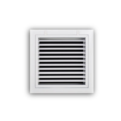 TRUaire A29010X10, 10x10 Return Air Filter Grille, Fixed Bar, White Aluminum Filter Back Vent Cover, Fits 10x10x1 Filter, A290 Series