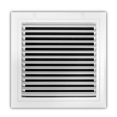 TRUaire A29012X12, 12x12 Return Air Filter Grille, Fixed Bar, White Aluminum Filter Back Vent Cover, Fits 12x12x1 Filter, A290 Series