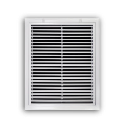 TRUaire A29016X20, 16x20 Return Air Filter Grille, Fixed Bar, White Aluminum Filter Back Vent Cover, Fits 16x20x1 Filter, A290 Series