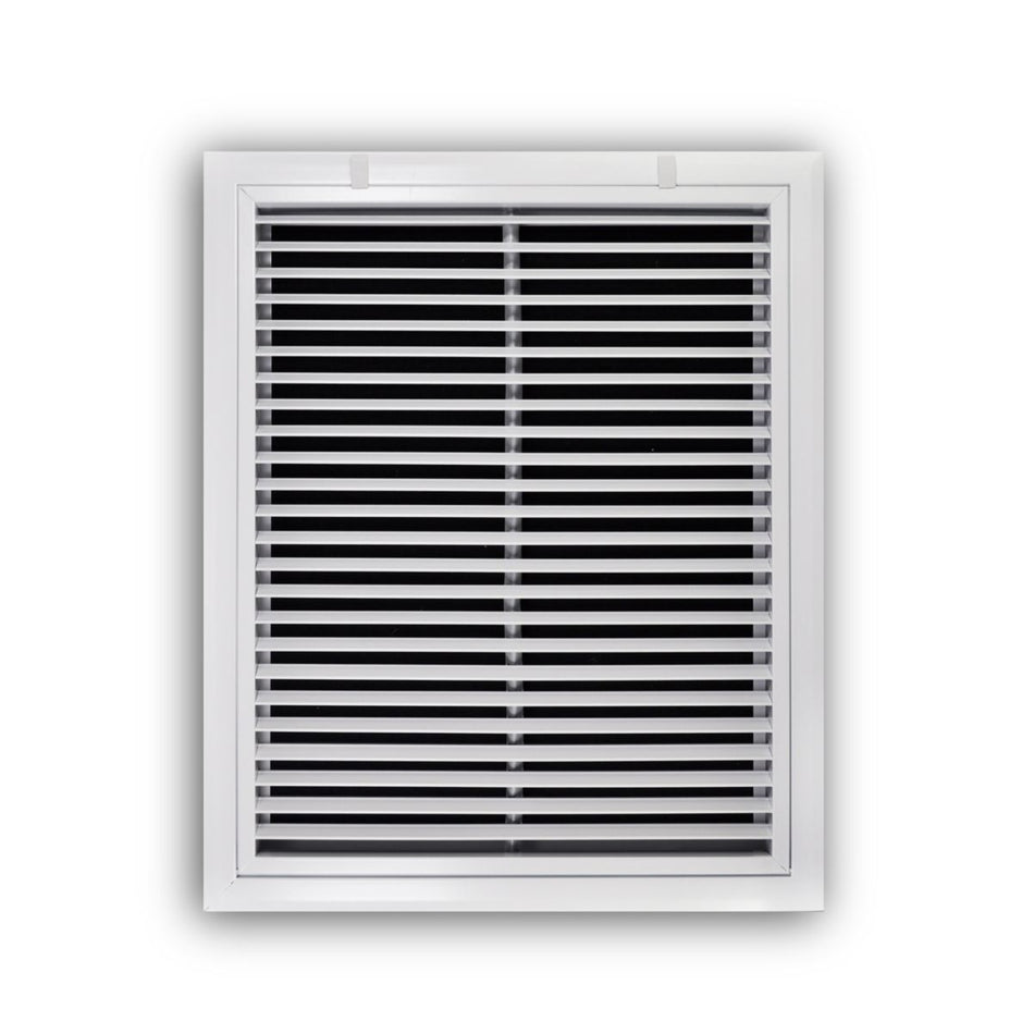 TRUaire A29016X20, 16x20 Return Air Filter Grille, Fixed Bar, White Aluminum Filter Back Vent Cover, Fits 16x20x1 Filter, A290 Series