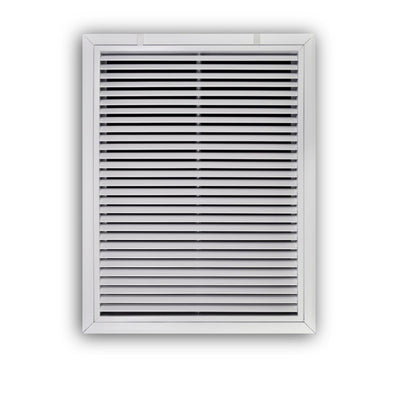 TRUaire A29018X24, 18x24 Return Air Filter Grille, Fixed Bar, White Aluminum Filter Back Vent Cover, Fits 18x24x1 Filter, A290 Series